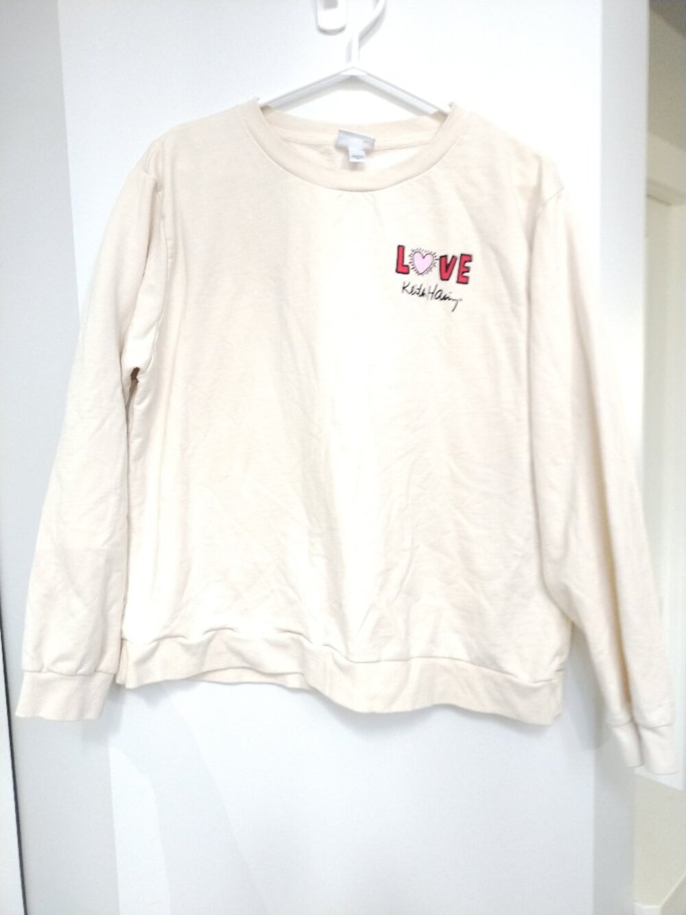 Keith Haring XL scoop neck LOVE sweatshirt